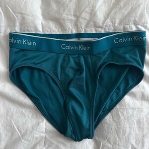 Teal Calvin Klein Moisture Wicking Brief